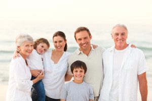 A photo of a happy family after discussing about their family estate planning